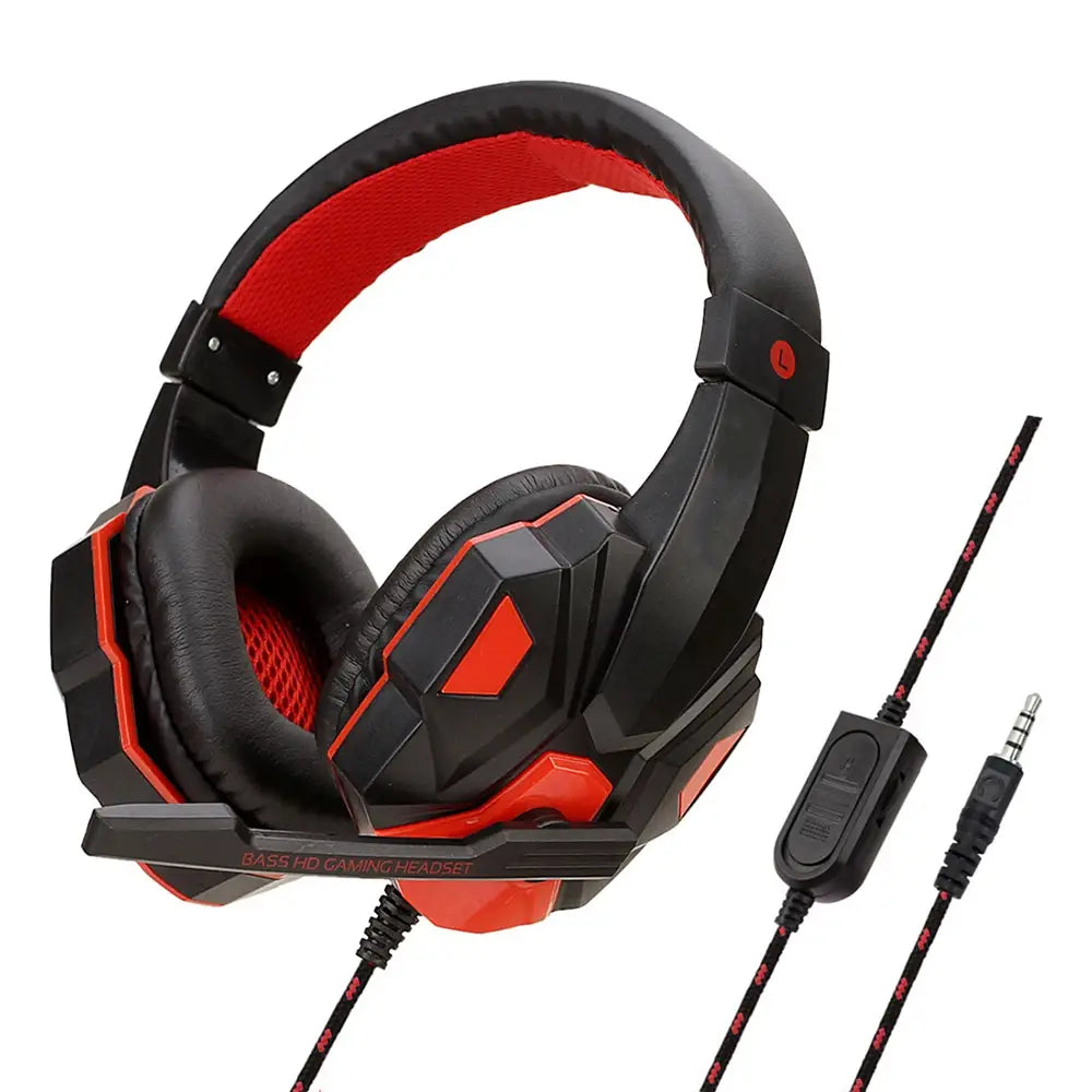 Wired Gaming Headphones for PS4 PS5 Xbox Smartphone Laptop PC Bass Stereo Gamer Headset Helmet with 120° Adjustable