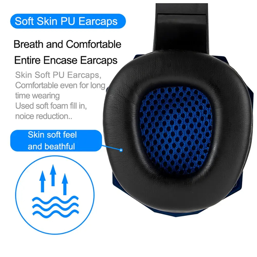 Wired Gaming Headphones With LED Light Noise-cancelling Gamer Headset Microphone for PC Computer Laptop For PS4 PS5 Xbox