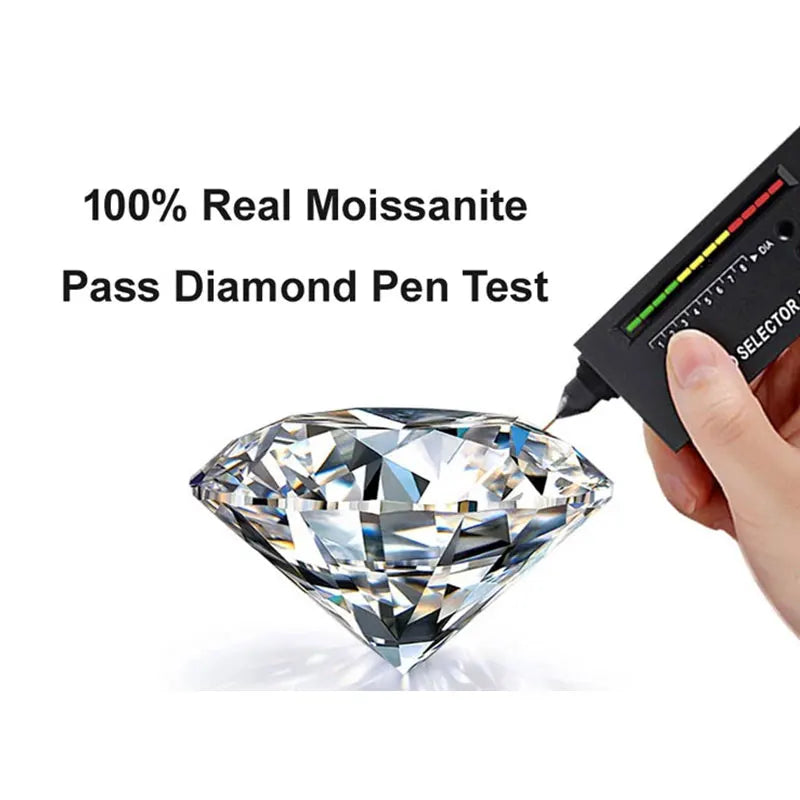 TEN CARATS 1CT D-color Moissanite diamond earrings for women 100% S925 sterling silver wedding fashion white gold stud