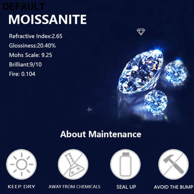 A pair of 925 silver 0.5 carat*2 four-claw round moissanite earrings for men and women Men Earrings