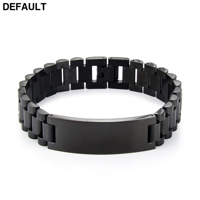 A Sleek Fashion Forward Alloy Bracelet Black / 1.0X19.5CM Sterling Silver Bracelets