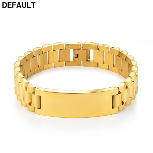 A Sleek Fashion Forward Alloy Bracelet Gold / 1.0X19.5CM Sterling Silver Bracelets