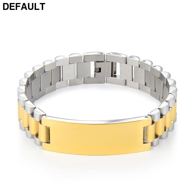 A Sleek Fashion Forward Alloy Bracelet Gold And Silver Color / 1.2X21CM Sterling Bracelets
