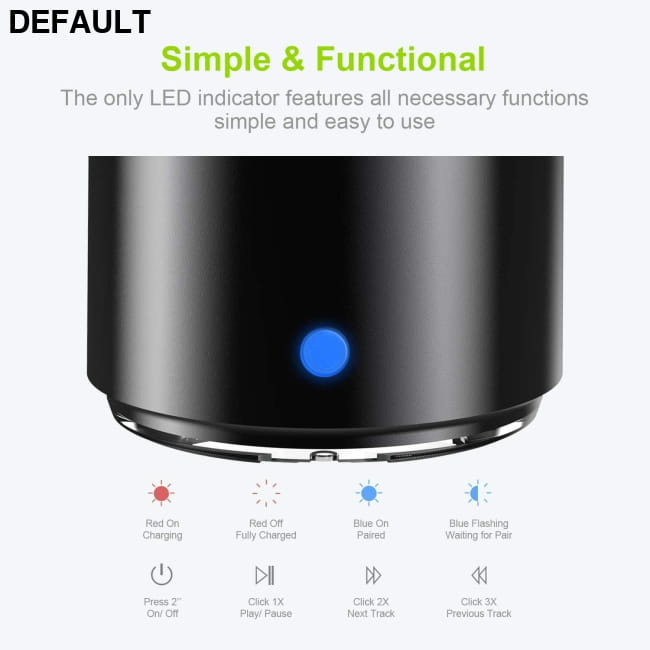 A106 Pro Mini Bluetooth Speaker with Custom Bass Radiator; Speakers Portable
