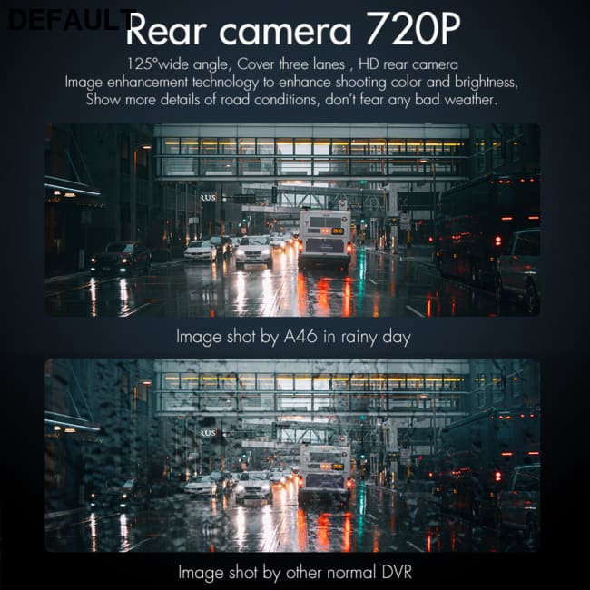 A26 2K Full HD 1080P Dash Cam 9.66 Inch IPS Display Night Vision Parking Monitor Car DVR Dashboard Camera W/ Rearview