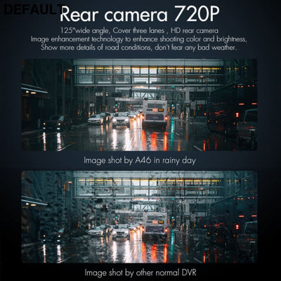 A26 2K Full HD 1080P Dash Cam 9.66 Inch IPS Display Night Vision Parking Monitor Car DVR Dashboard Camera W/ Rearview