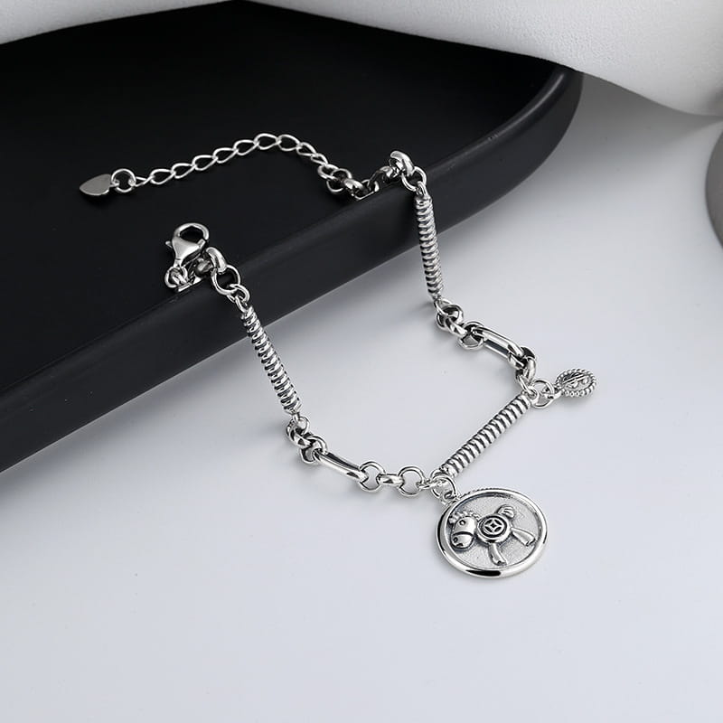 S925 Sterling Silver Money Bracelet