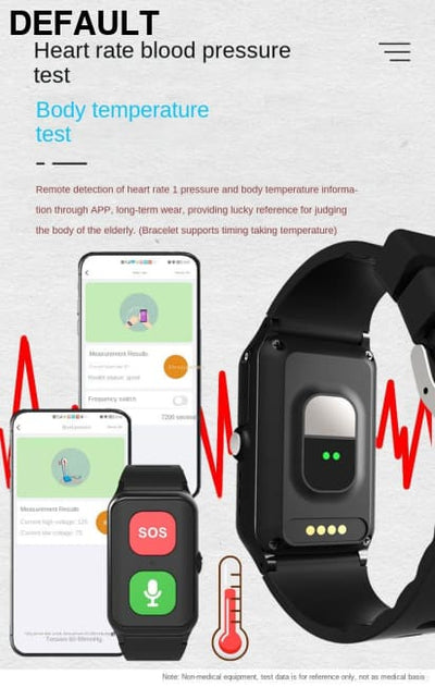 A70 Elderly GPS Positioning Watch Locator With Heart Rate Measurement Body Temperature Smart Bracelet Watches Best