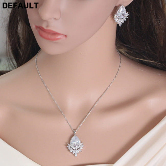 AAA jewelry chain bridal banquet dinner Set Sterling Silver Necklace Sets Necklaces