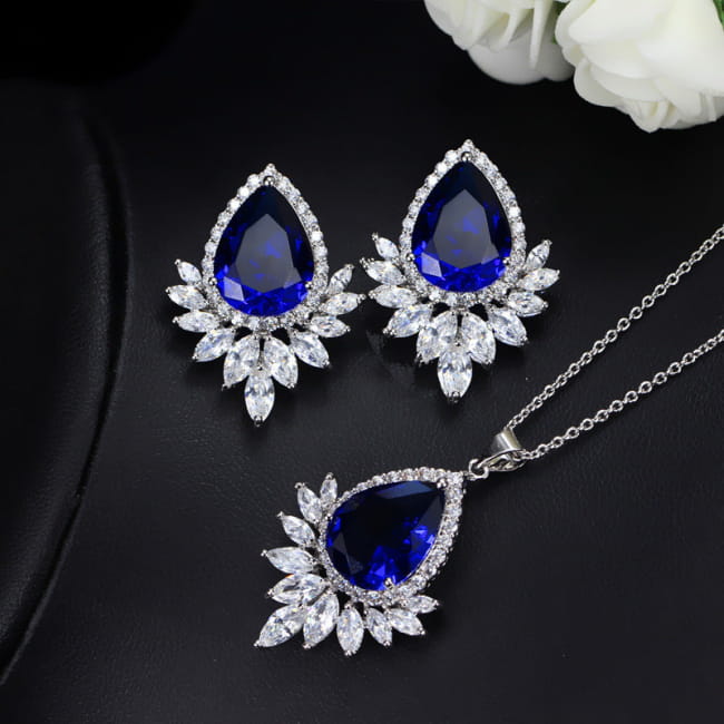 AAA jewelry chain bridal banquet dinner Set Sterling Silver Necklace Sets Necklaces