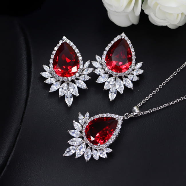 AAA jewelry chain bridal banquet dinner Set Sterling Silver Necklace Sets Necklaces
