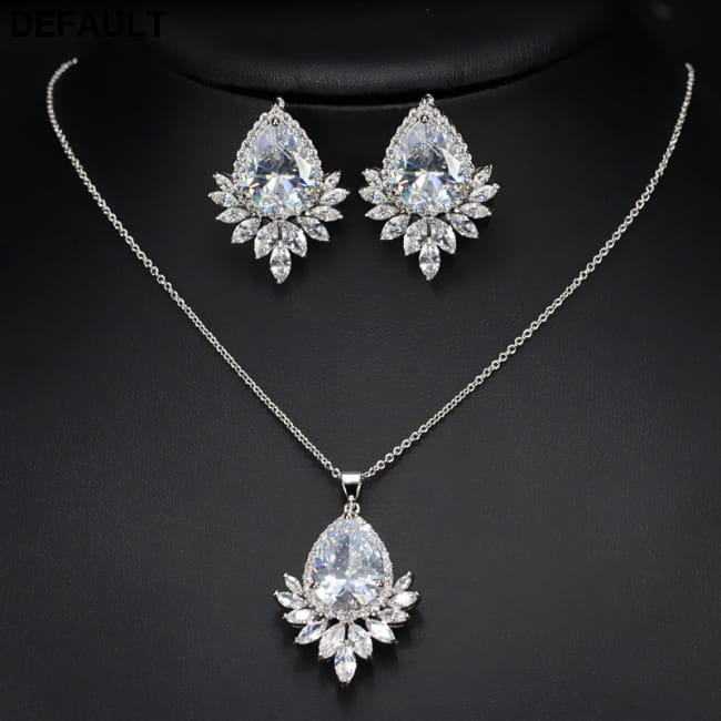 AAA jewelry chain bridal banquet dinner Set Sterling Silver Necklace Sets Necklaces