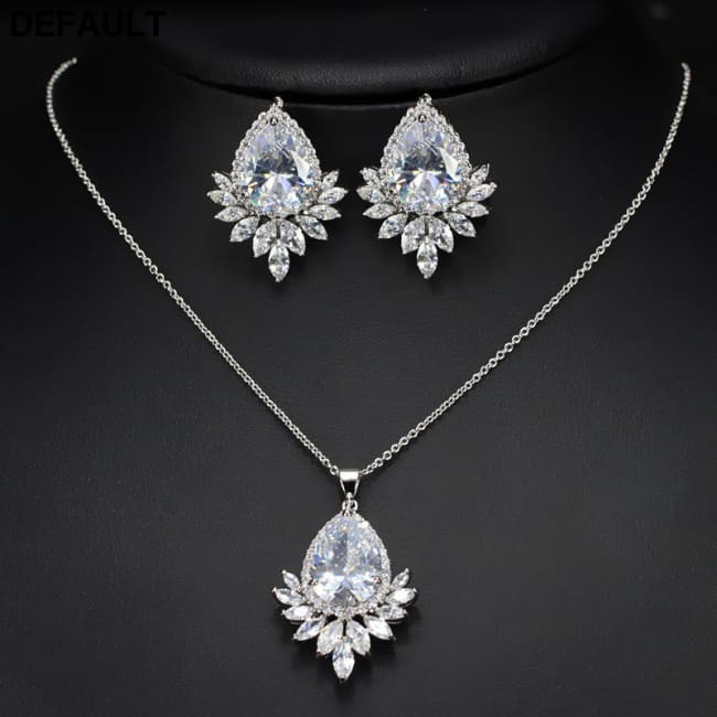 AAA jewelry chain bridal banquet dinner Jewelry Set Sterling Silver Necklace Sets Necklaces