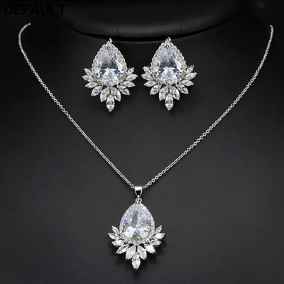 AAA jewelry chain bridal banquet dinner Jewelry Set Sterling Silver Necklace Sets Necklaces