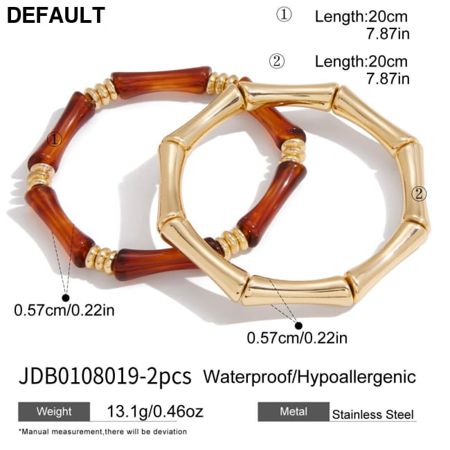 Affordable Luxury-style Jewelry Bracelets For Women JDB0108019 2pcs Sterling Silver