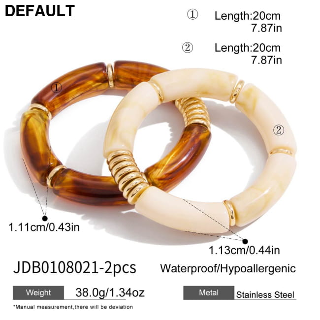 Affordable Luxury-style Jewelry Bracelets For Women JDB0108021 2pcs Sterling Silver