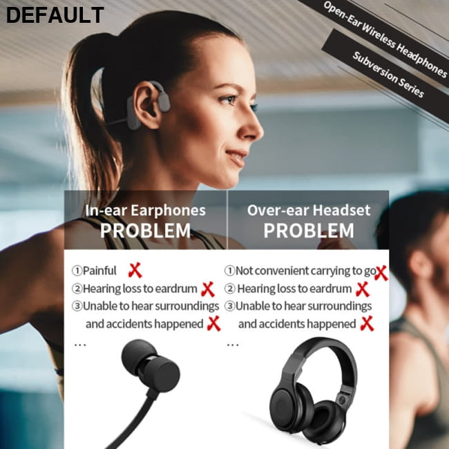AIKSWE Bluetooth 5.0 Open Ear Wireless Sports Headphone Black Headset Best Selling Products Bone Conduction Headphones
