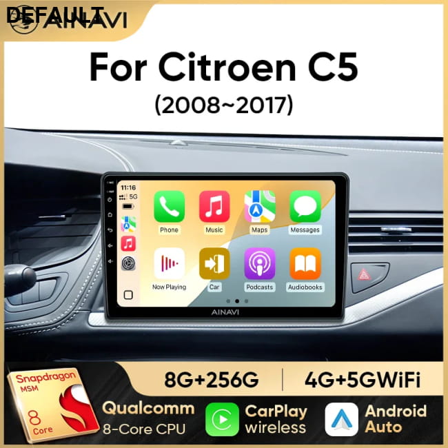 Ainavi Car Stereo For Citroen C5 2008 2009 2010 2011-2017 DVD GPS Players Motor Vehicle A/V & In-Dash Systems