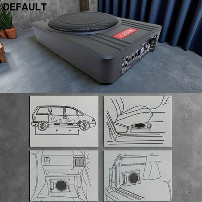 AiteFeir 10inch 1500W Universal Car Audio Active Subwoofer Speaker Maximum Power Square Ultra-Thin Auto Subwoofers &