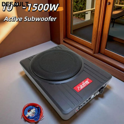 AiteFeir 10inch 1500W Universal Car Audio Active Subwoofer Speaker Maximum Power Square Ultra-Thin Auto Subwoofers &