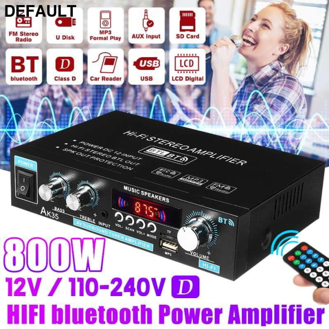AK35 800W Home Digital Amplifiers Audio USB Auto Music Car
