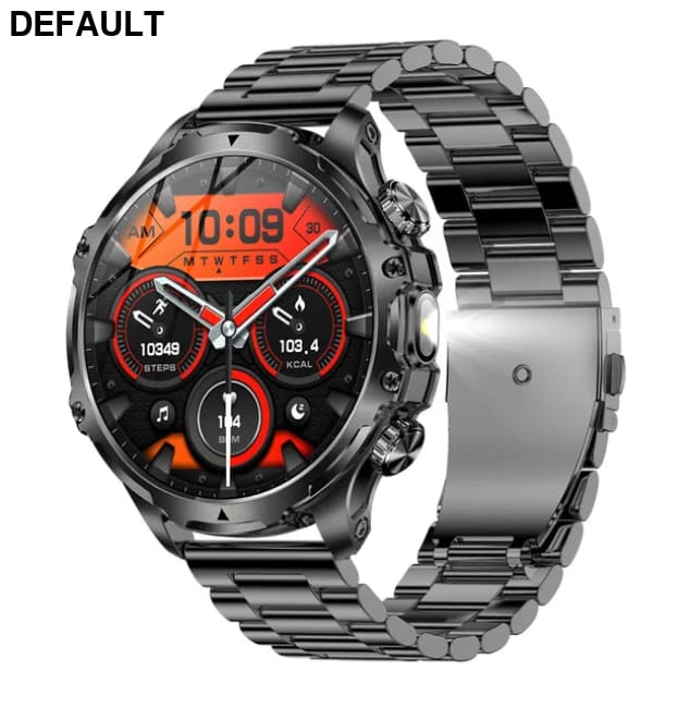 AK75 Smart Watch Flashlight Men Outdoors Sports Fitness Tracker 700mah Large Battery BT Calling LED Light Smartwatch