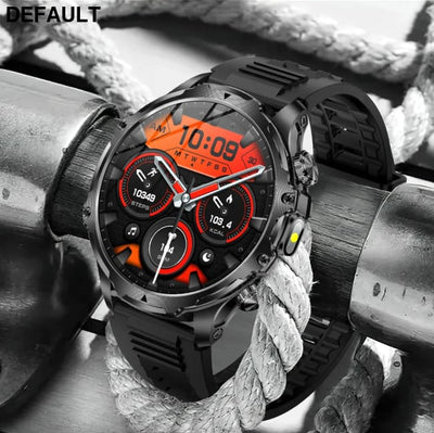 AK75 Smart Watch Flashlight Men Outdoors Sports Fitness Tracker 700mah Large Battery BT Calling LED Light Smartwatch