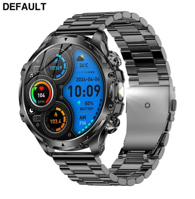 AK75 Smart Watch Flashlight Men Outdoors Sports Fitness Tracker 700mah Large Battery BT Calling LED Light Smartwatch