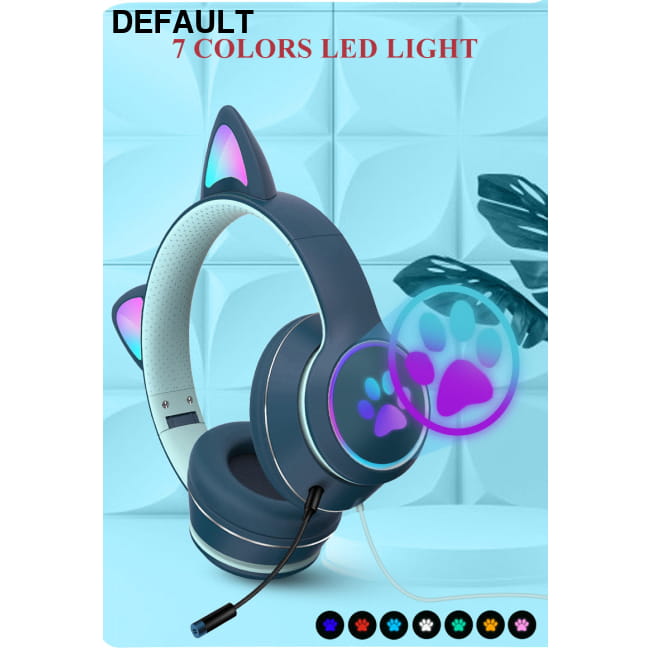 AKZ-022 RGB Luminous Cat Ear Headset Wired Gaming Headphones Best Selling Products Headsets