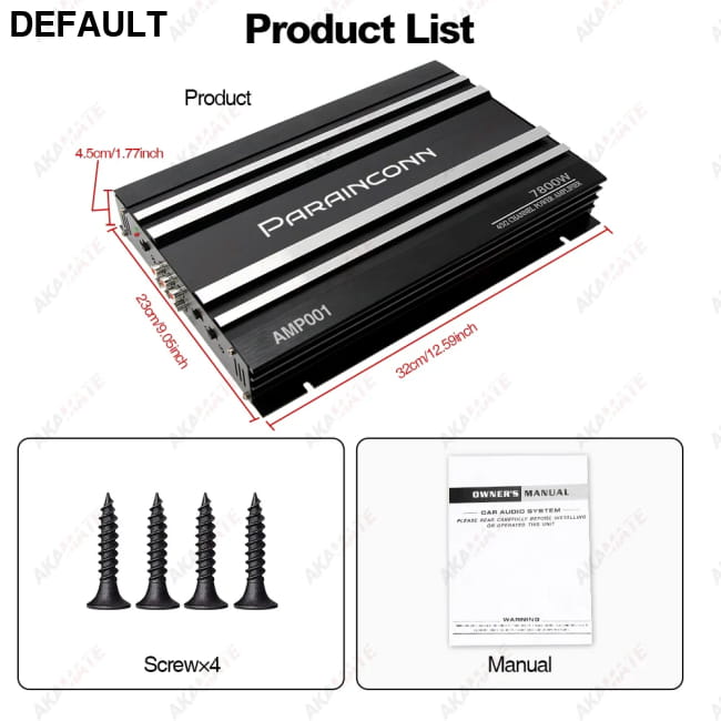 Amplifier for Car Audio High Power 4 Channel 12V Digital Amplifiers Motor Vehicle