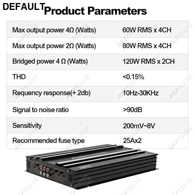 Amplifier for Car Audio High Power 4 Channel 12V Digital Amplifiers Motor Vehicle