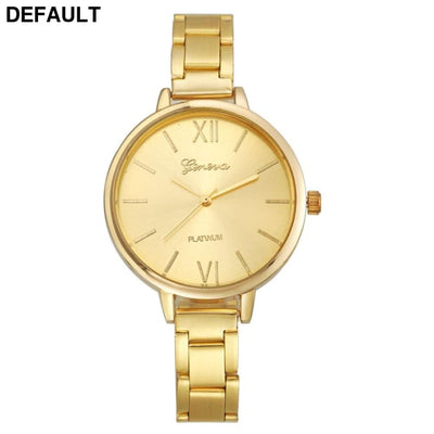 Analog Quartz Wrist Watch Gold Women Watches