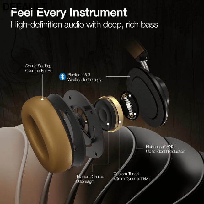 ANC wireless headphones head Over-Ear