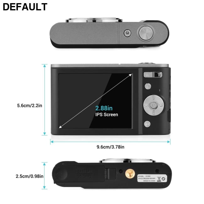 Andoer Mini Digital Camera 44MP 2.7K 16X Zoom Self-Timer 128GB Extended Memory Face Detection Anti-shaking Built-in