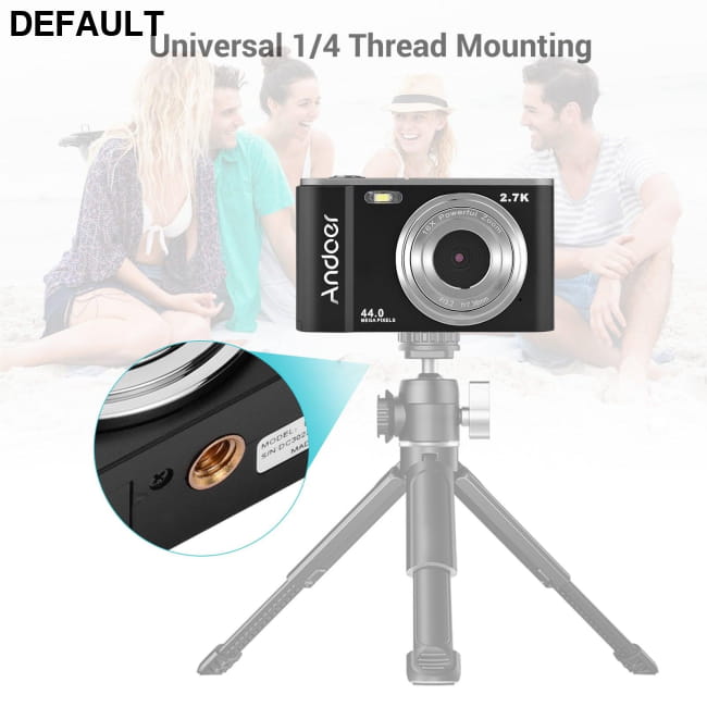 Andoer Mini Digital Camera 44MP 2.7K 16X Zoom Self-Timer Cameras Electronics