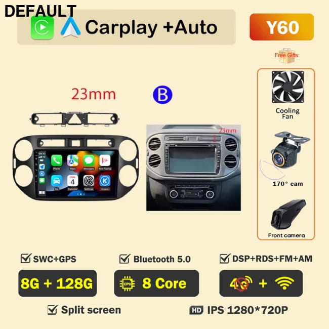 Android Auto Multimedia For VOLKSWAGEN VW GOLF 5 PLUS 8-128G DVR WIFI B Car DVD GPS Players Navigation Systems