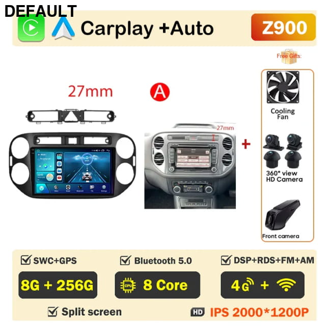 Android Auto Multimedia For VOLKSWAGEN VW GOLF 5 PLUS 8G-256G-2K 360 A Car DVD GPS Players Navigation Systems