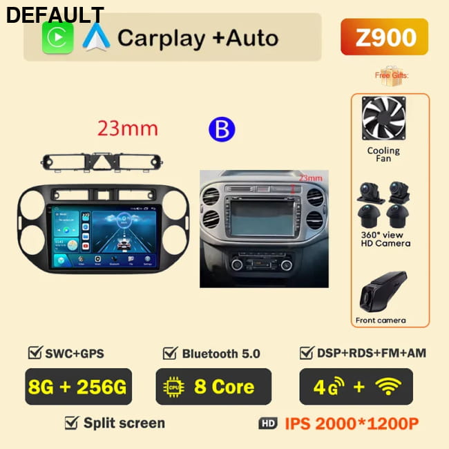 Android Auto Multimedia For VOLKSWAGEN VW GOLF 5 PLUS 8G-256G-2K 360 B Car DVD GPS Players Navigation Systems