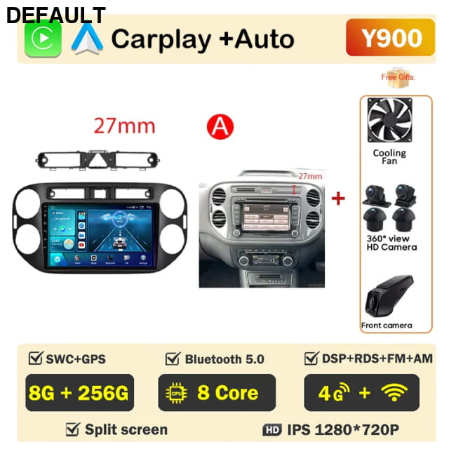 Android Auto Multimedia For VOLKSWAGEN VW GOLF 5 PLUS 8G-256G 360 A Car DVD GPS Players