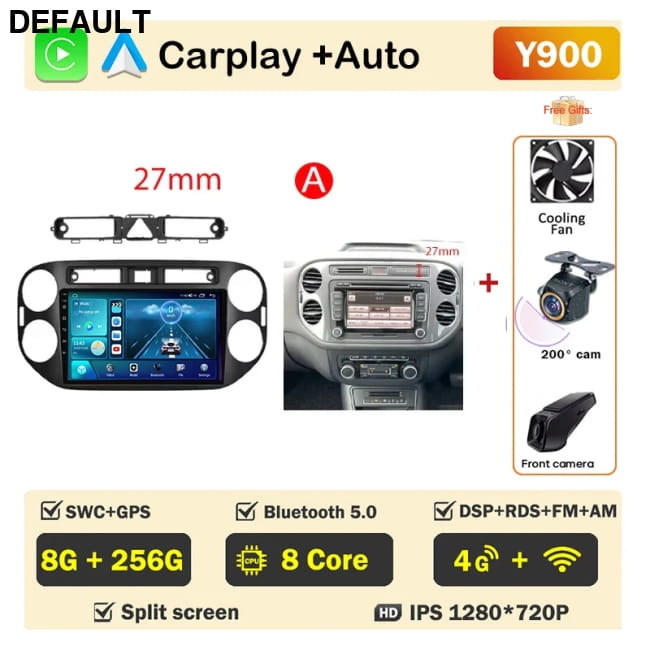Android Auto Multimedia For VOLKSWAGEN VW GOLF 5 PLUS 8G-256G DVR A Car DVD GPS Players Navigation Systems