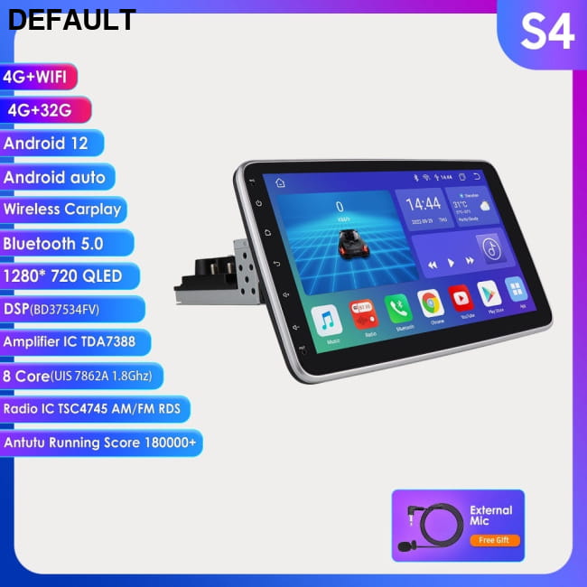 Android 10.1’’ Universal Car Head Unit | CarPlay 4G LTE, WIFI Version 32g / 10 Inches DVD GPS Players | Best Selling