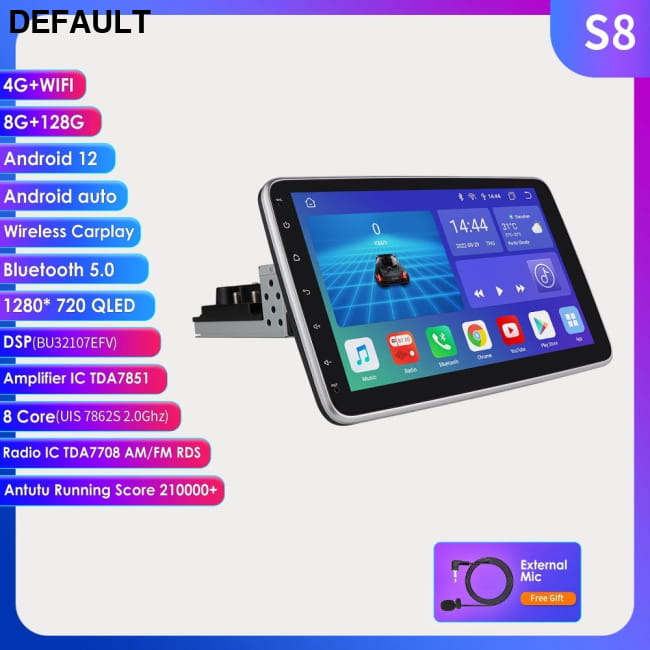 Android 10.1’’ Universal Car Head Unit | CarPlay 4G LTE, WIFI 4GLTE Version 8G128G / 10 Inches DVD GPS Players | Best