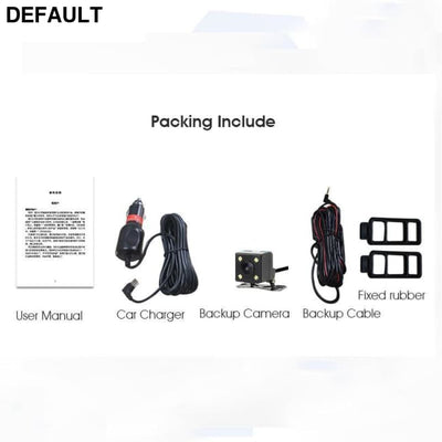 ANLUD Dash Camera 5.0 Dual Lens Dashcam GPS 1080P Car DVR Rear View Mirror Monitor Video Recorder 3IN1 Car-detector