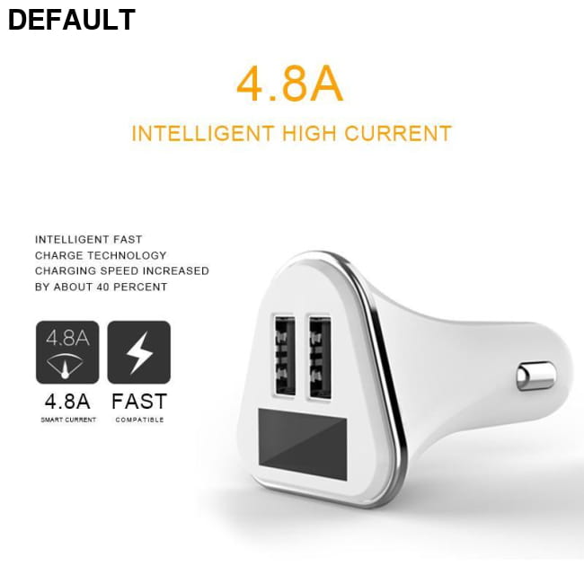 Anlud Dual USB Universal ABS + PC LED Screen Car Charger Bluetooth FM Transmitters ABS + PC Chargers