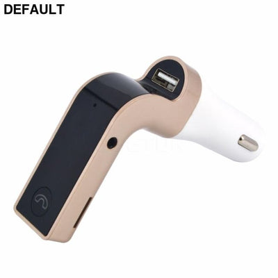 ANLUD Multifunction 4-in-1 CAR G7 Bluetooth FM Transmitter USB Flash Drives TF Music Player Car Kit Charger gold