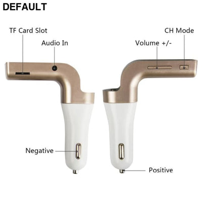 ANLUD Multifunction 4-in-1 CAR G7 Bluetooth FM Transmitter USB Flash Drives TF Music Player Car Kit Charger