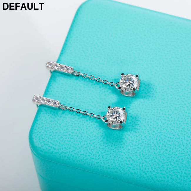 AnuJewel 1 Carat D Color Moissanite Diamond Classic Earrings 18K White Gold Plated Charm For Women Jewelry Wholesale