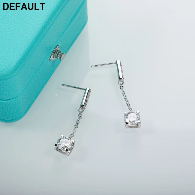 AnuJewel 1 Carat D Color Moissanite Diamond Classic Earrings 18K White Gold Plated Charm For Women Jewelry Wholesale