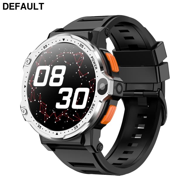 AP6 Smart Watch Dual Camera 4G Plug in Card WIFI Internet Heart Rate Blood Pressure Oxygen Monitoring Silver vinyl