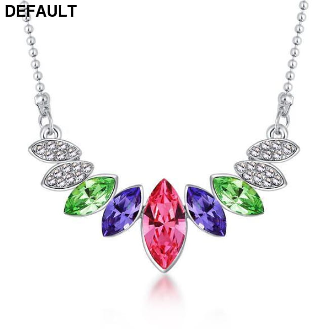 Austrian element Crystal Necklace Earrings Jewelry Sets Sterling Silver Necklaces